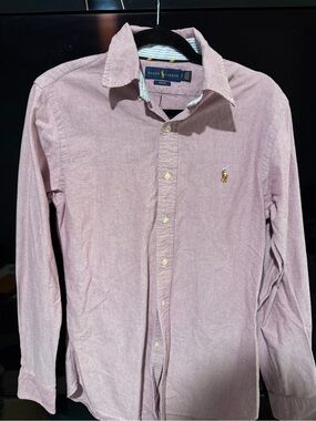 Ralph Lauren Light Pink Long-Sleeve Button-Down Shirt